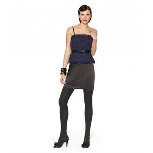 NWT Kate Young Black & Navy Lace Cocktail Peplum Dress Size 16